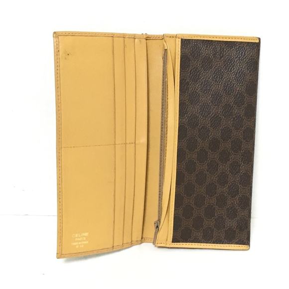 Celine Macadam Pattern Coated Canvas Long Wallet Brown - Picture 3 of 8